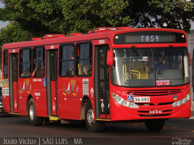 Viação Primor 36-093 na cidade de São Luís, Maranhão, Brasil, por João Victor. ID da foto: 2054695.