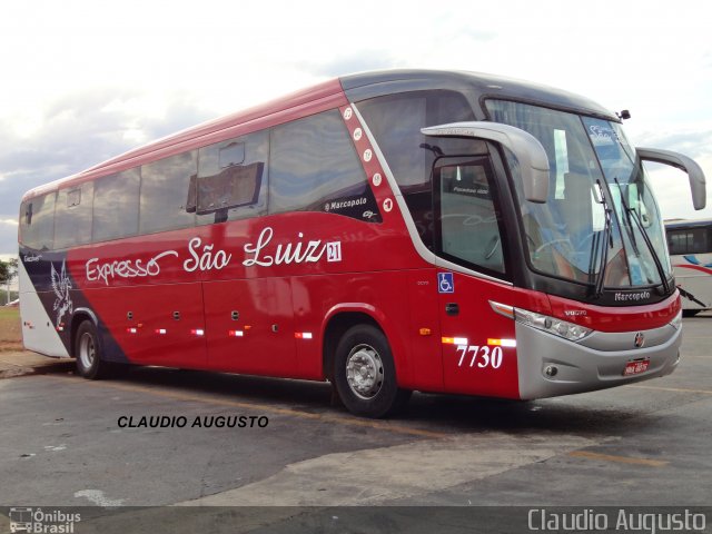 Expresso São Luiz 7730 na cidade de Goiânia, Goiás, Brasil, por Claudio Augusto. Número da foto: #2053704.