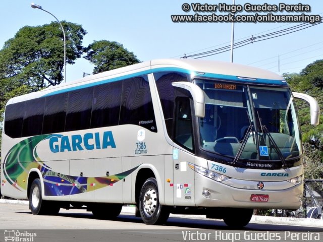 Viação Garcia 7386 na cidade de Maringá, Paraná, Brasil, por Victor Hugo Guedes Pereira. ID da foto: 2053766.