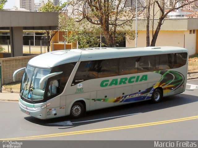 Viação Garcia 7687 na cidade de Ribeirão Preto, São Paulo, Brasil, por Marcio Freitas. Número da foto: #2056418.
