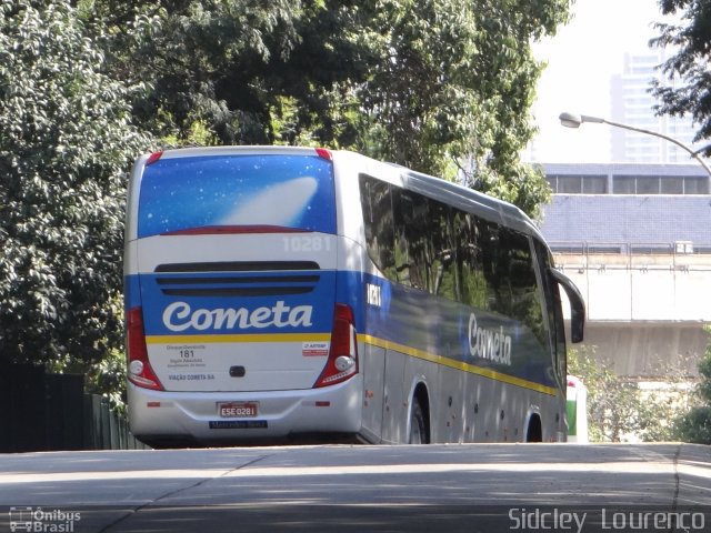 Viação Cometa 10281 na cidade de São Paulo, São Paulo, Brasil, por Sidcley Lourenço. Número da foto: #2057031.