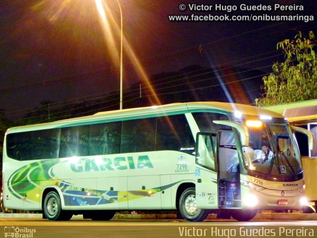 Viação Garcia 7296 na cidade de Maringá, Paraná, Brasil, por Victor Hugo Guedes Pereira. Número da foto: #2055571.