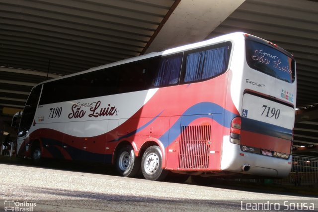 Expresso São Luiz 7190 na cidade de Cuiabá, Mato Grosso, Brasil, por [Leandro Sousa]. Número da foto: #2057185.