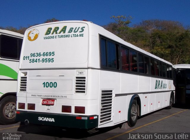 Bra Bus Turismo 1000 na cidade de Aparecida, São Paulo, Brasil, por Jackson Sousa Leite. ID da foto: 2055675.