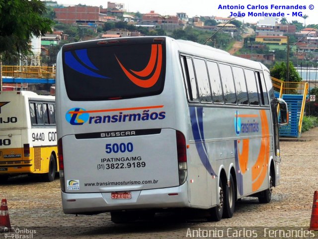 Transirmãos Turismo 5000 na cidade de João Monlevade, Minas Gerais, Brasil, por Antonio Carlos Fernandes. ID da foto: 2057993.