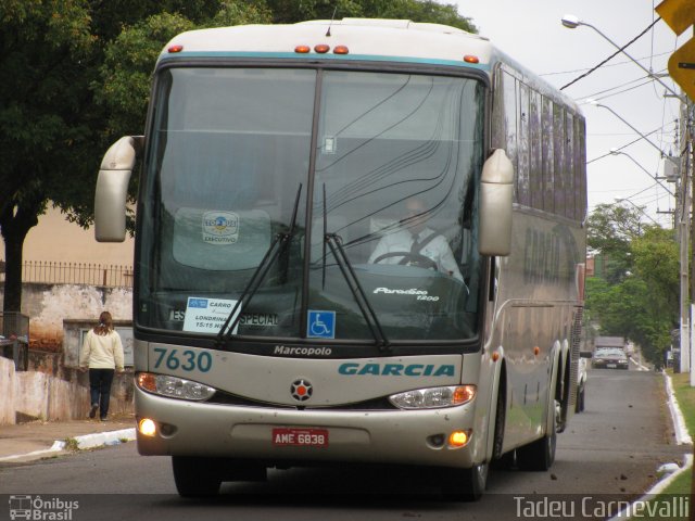 Viação Garcia 7630 na cidade de Cornélio Procópio, Paraná, Brasil, por Tadeu Carnevalli. Número da foto: #2058446.