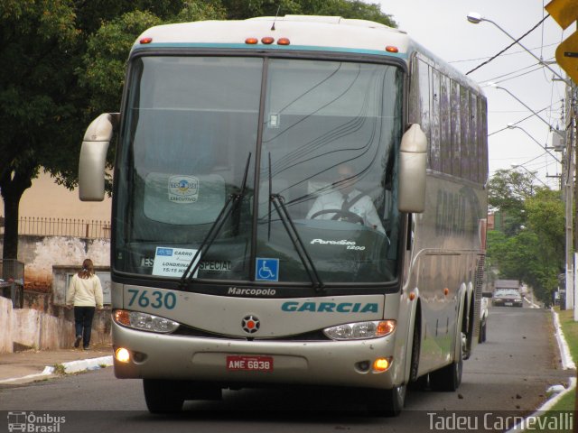 Viação Garcia 7630 na cidade de Cornélio Procópio, Paraná, Brasil, por Tadeu Carnevalli. ID da foto: 2058446.