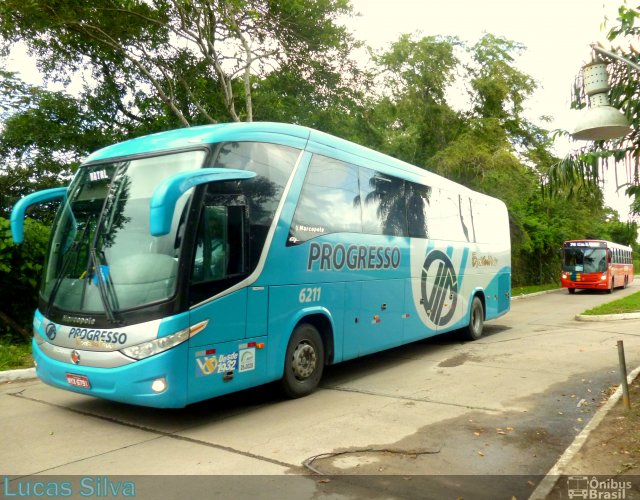 Auto Viação Progresso 6211 na cidade de Recife, Pernambuco, Brasil, por Lucas Silva. Número da foto: #2059830.