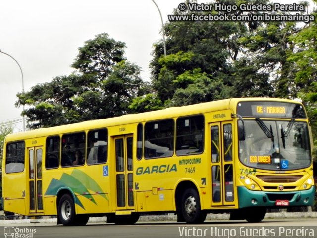 Viação Garcia 7469 na cidade de Maringá, Paraná, Brasil, por Victor Hugo Guedes Pereira. Número da foto: #2059480.