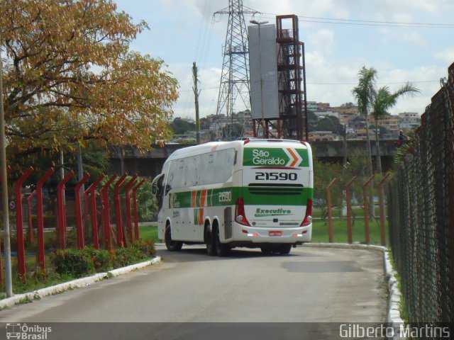 Cia. São Geraldo de Viação 21590 na cidade de Vitória, Espírito Santo, Brasil, por Gilberto Martins. Número da foto: #2027891.