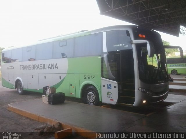 Transbrasiliana Transportes e Turismo 51217 na cidade de São Luís, Maranhão, Brasil, por Romulo de Oliveira Clementino. ID da foto: 2026009.