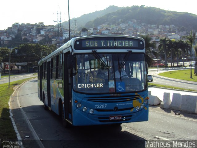 Viação Grande Vitória 13207 na cidade de Vitória, Espírito Santo, Brasil, por Matheus Mendes. ID da foto: 2026244.