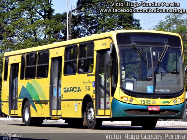 Viação Garcia 7545 na cidade de Maringá, Paraná, Brasil, por Victor Hugo Guedes Pereira. Número da foto: #2026432.