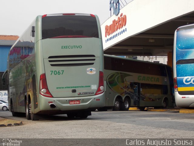 Viação Garcia 7067 na cidade de Sorocaba, São Paulo, Brasil, por Carlos Augusto Sousa. Número da foto: #2027214.