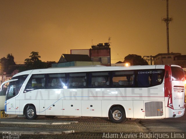 Auto Viação Catarinense 3347 na cidade de Santos, São Paulo, Brasil, por Adam Xavier Rodrigues Lima. ID da foto: 2064087.