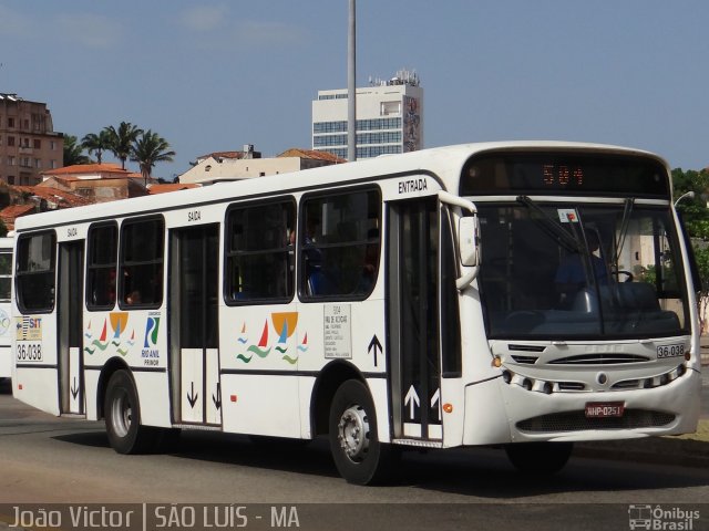 Viação Primor 36-038 na cidade de São Luís, Maranhão, Brasil, por João Victor. ID da foto: 2064799.