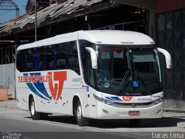 Viação Teresópolis RJ 203.029 na cidade de Rio de Janeiro, Rio de Janeiro, Brasil, por Lucas Lima. Número da foto: #2065311.