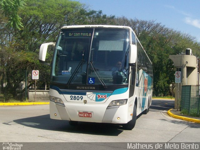 Auto Viação 1001 2809 na cidade de São Paulo, São Paulo, Brasil, por Matheus de Melo Bento. Número da foto: #2063665.