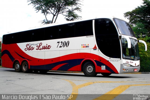 Expresso São Luiz 7200 na cidade de São Paulo, São Paulo, Brasil, por Márcio Douglas Ribeiro Venino. ID da foto: 2067376.