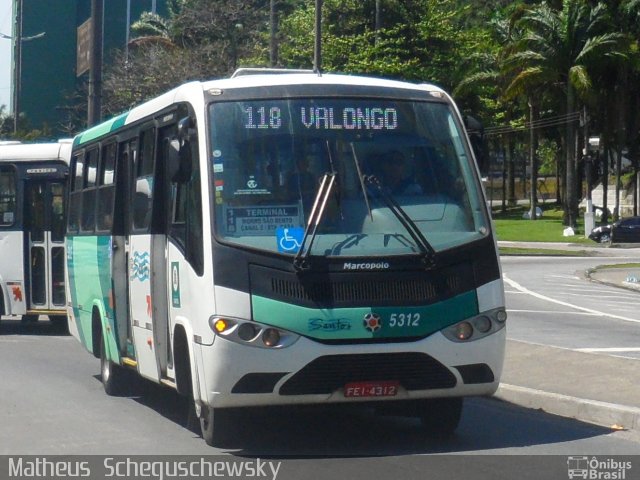 Viação Piracicabana Santos 5312 na cidade de Santos, São Paulo, Brasil, por Matheus  Scheguschewsky. Número da foto: #2066946.