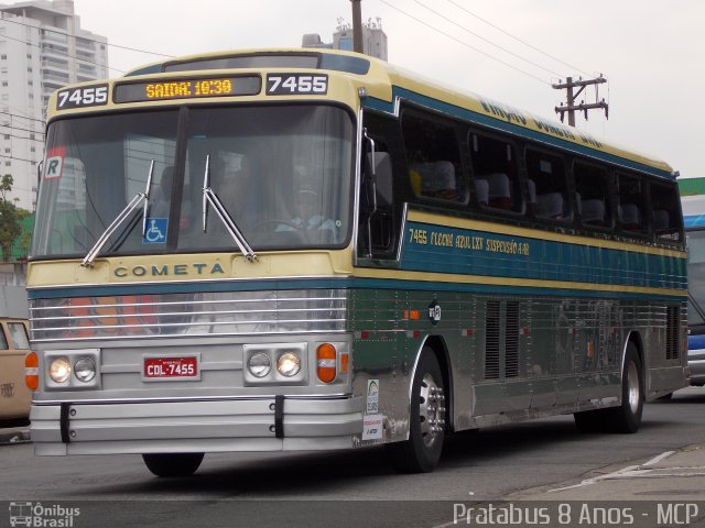 Viação Cometa 7455 na cidade de São Paulo, São Paulo, Brasil, por Cristiano Soares da Silva. Número da foto: #2066534.
