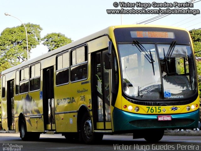 Viação Garcia 7615 na cidade de Maringá, Paraná, Brasil, por Victor Hugo Guedes Pereira. Número da foto: #2066526.