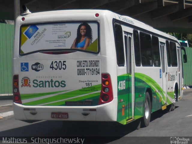 Viação Piracicabana Santos 4305 na cidade de Santos, São Paulo, Brasil, por Matheus  Scheguschewsky. Número da foto: #2067131.
