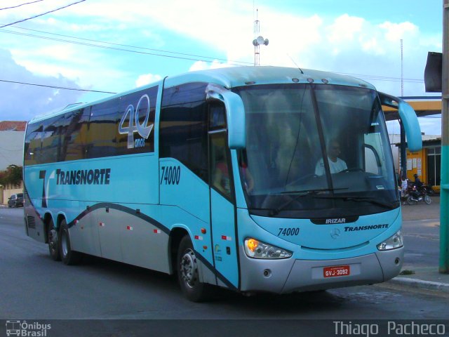 Transnorte - Transporte e Turismo Norte de Minas 74000 na cidade de Bom Jesus da Lapa, Bahia, Brasil, por Thiago  Pacheco. Número da foto: #2065906.