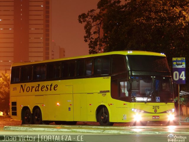 Viação Nordeste 2070 na cidade de Fortaleza, Ceará, Brasil, por João Victor. ID da foto: 2066911.