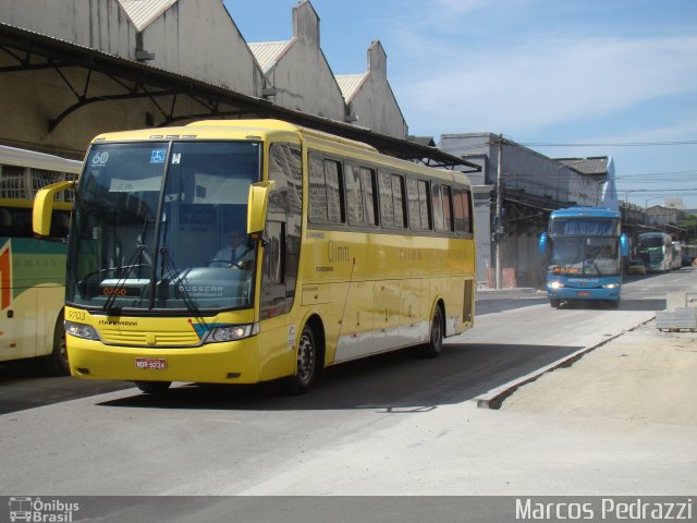 Viação Itapemirim 9703 na cidade de Rio de Janeiro, Rio de Janeiro, Brasil, por Marcos Pedrazzi. Número da foto: #2065472.