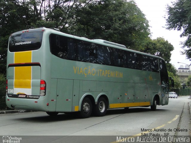 Viação Itapemirim 230 na cidade de São Paulo, São Paulo, Brasil, por Marco Aurélio de Oliveira. Número da foto: #2069377.