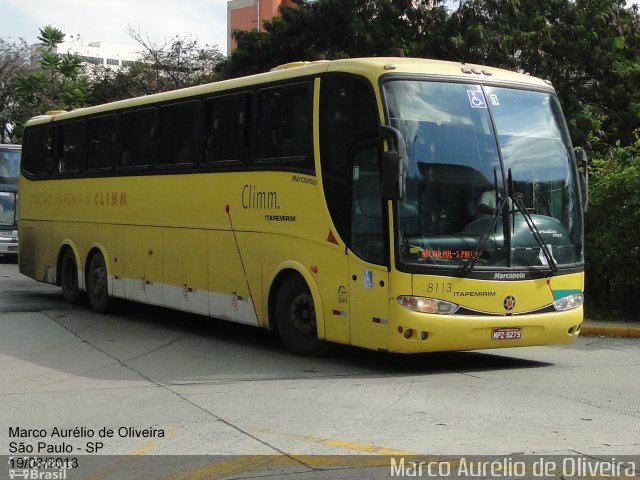 Viação Itapemirim 8113 na cidade de São Paulo, São Paulo, Brasil, por Marco Aurélio de Oliveira. ID da foto: 2069530.