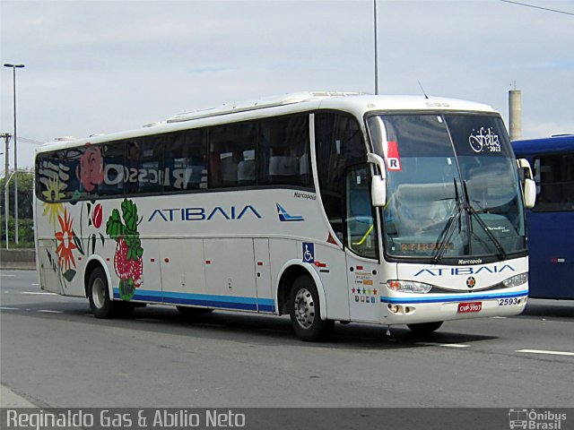 Viação Atibaia São Paulo 2593 na cidade de São Paulo, São Paulo, Brasil, por Reginaldo Gas. ID da foto: 2069667.