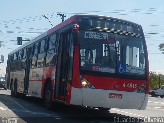 Nova Aliança  4 > Empresa de Transportes Novo Horizonte 4 4816 na cidade de São Paulo, São Paulo, Brasil, por Eduardo de Oliveira. Número da foto: #2068344.