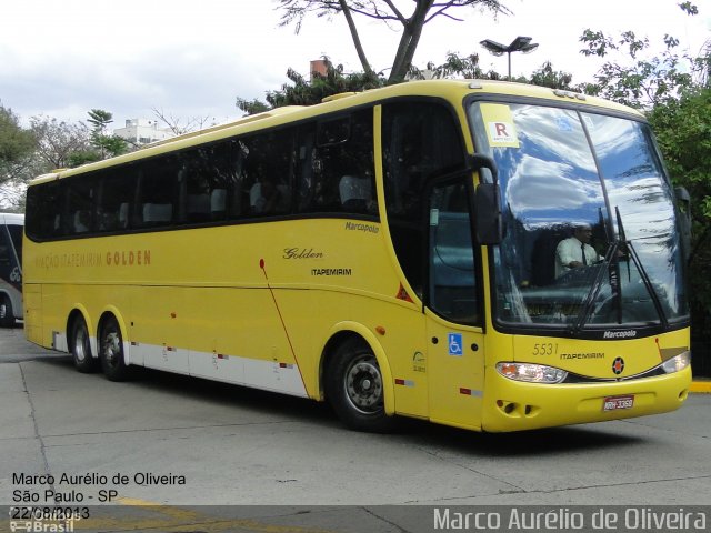 Viação Itapemirim 5531 na cidade de São Paulo, São Paulo, Brasil, por Marco Aurélio de Oliveira. Número da foto: #2069732.