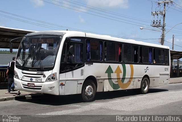 Viação São Pedro 0210 na cidade de Aracaju, Sergipe, Brasil, por Ricardo Luiz. Número da foto: #2069786.