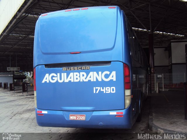 Viação Águia Branca 17490 na cidade de Vitória, Espírito Santo, Brasil, por Matheus Mendes. Número da foto: #2070043.