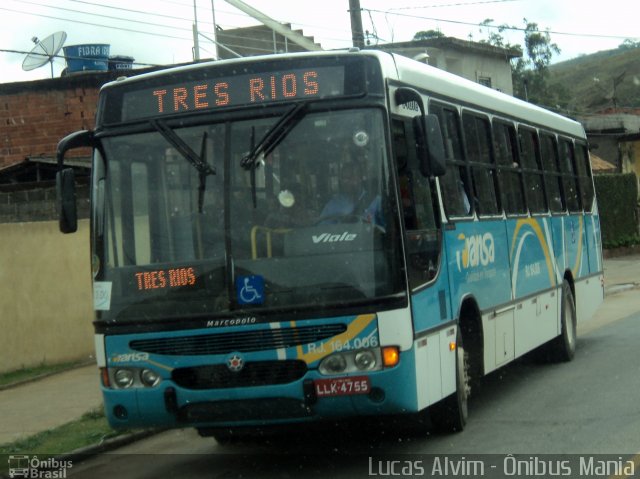 TRANSA - Transa Transporte Coletivo RJ 164.006 na cidade de Comendador Levy Gasparian, Rio de Janeiro, Brasil, por Lucas Alvim. ID da foto: 2072528.