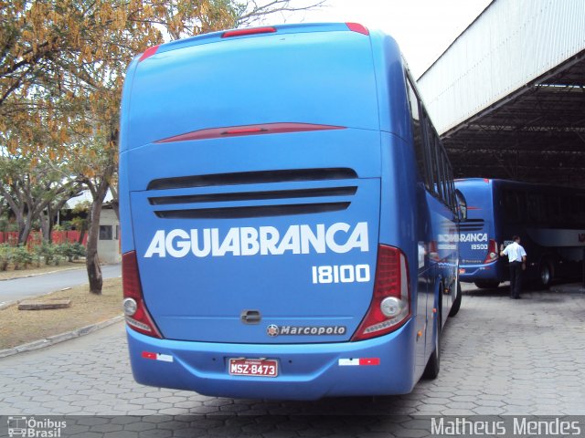 Viação Águia Branca 18100 na cidade de Vitória, Espírito Santo, Brasil, por Matheus Mendes. Número da foto: #2071889.