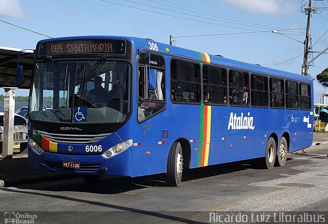 Viação Atalaia Transportes 6006 na cidade de Aracaju, Sergipe, Brasil, por Ricardo Luiz. Número da foto: #2071738.