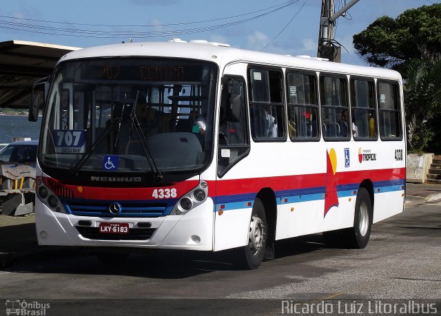 Transporte Tropical 4338 na cidade de Aracaju, Sergipe, Brasil, por Ricardo Luiz. Número da foto: #2071736.