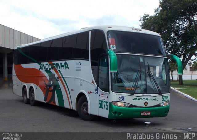 Empresa de Transportes Andorinha 5075 na cidade de Ourinhos, São Paulo, Brasil, por Cristiano Soares da Silva. ID da foto: 2075079.