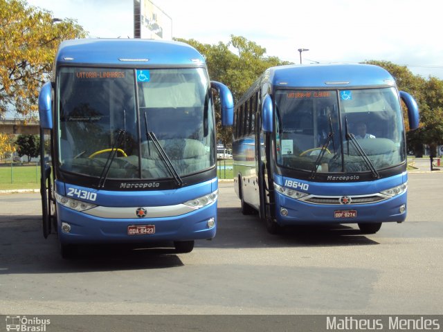 Viação Águia Branca 24310 na cidade de Vitória, Espírito Santo, Brasil, por Matheus Mendes. Número da foto: #2073891.