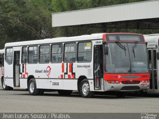 Sigma Transportes Coletivos 10018 na cidade de Piracicaba, São Paulo, Brasil, por Jean Lucas. Número da foto: #2075504.