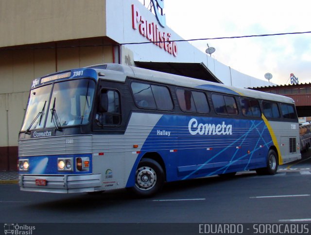 Viação Cometa 7381 na cidade de Sorocaba, São Paulo, Brasil, por EDUARDO - SOROCABUS. Número da foto: #2077717.
