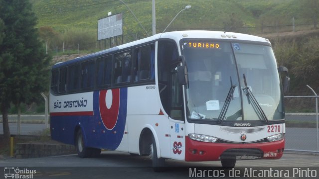 Viação São Cristóvão 2270 na cidade de Poços de Caldas, Minas Gerais, Brasil, por Marcos de Alcantara Pinto. Número da foto: #2078733.