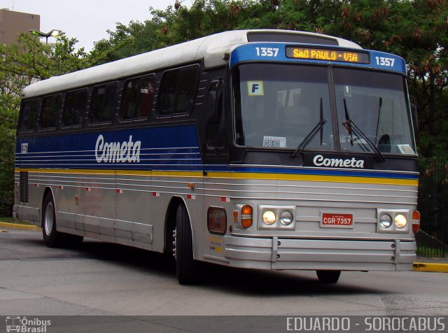 Viação Cometa 1357 na cidade de São Paulo, São Paulo, Brasil, por EDUARDO - SOROCABUS. Número da foto: #2078347.