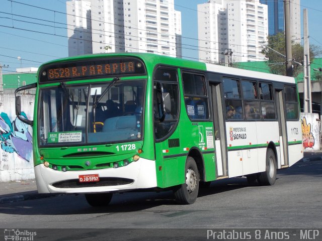 Viação Santa Brígida 1 1728 na cidade de São Paulo, São Paulo, Brasil, por Cristiano Soares da Silva. Número da foto: #2077835.