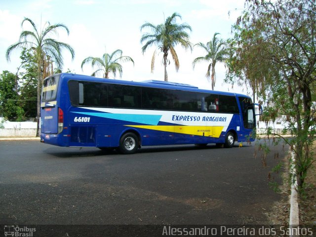 Expresso Araguari 66101 na cidade de Araguari, Minas Gerais, Brasil, por Alessandro Pereira dos Santos. ID da foto: 2079456.