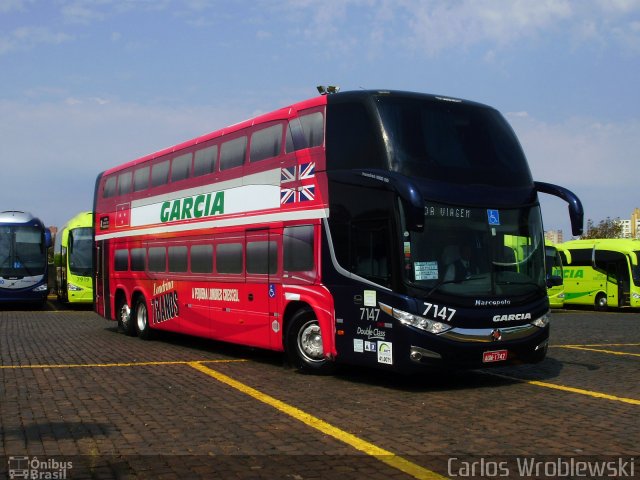 Viação Garcia 7147 na cidade de Londrina, Paraná, Brasil, por Carlos Wroblewski. Número da foto: #2080507.